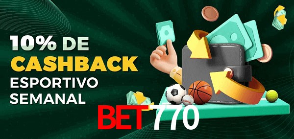 10% de bônus de cashback na bet770